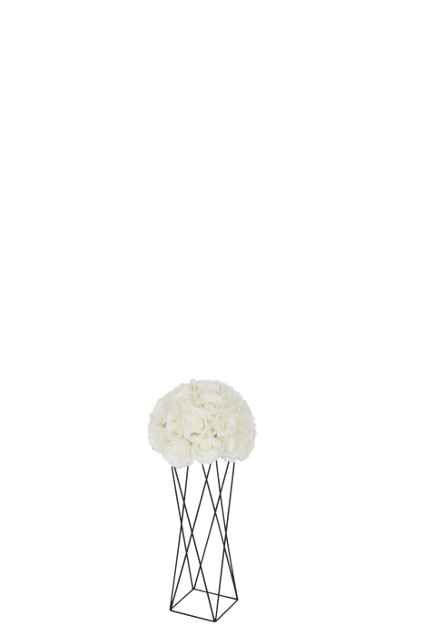 Ghiveci, Metal, Negru, 15x15x55 [2]