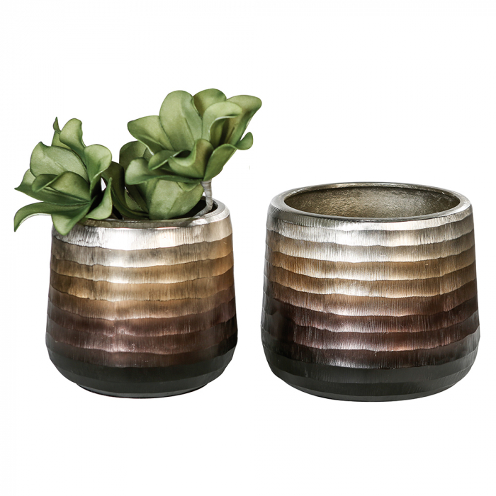 Ghiveci Sunrise, aluminiu, multicolor, 19x20 cm [8]