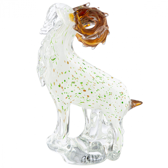 Glasart, Figurină, Capricorn, Capricorn, Sticlă, alb, PU 1, L. 11 cm, L. 18 cm, H. 29 cm [2]