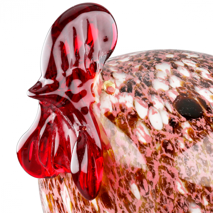 Glasart, Figurină, Găină, Hedwig, pătat, Sticlă, multicolor, PU 2, L. 12 cm, L. 16 cm, H. 14 cm [3]