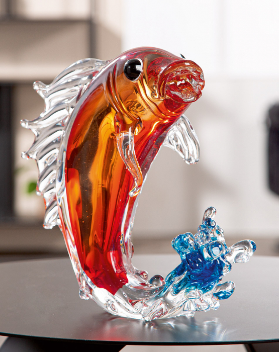 Glasart, Figurină, Pește, Piscium, Sticlă, roșu, PU 1, L. 12 cm, L. 21 cm, H. 22 cm [5]