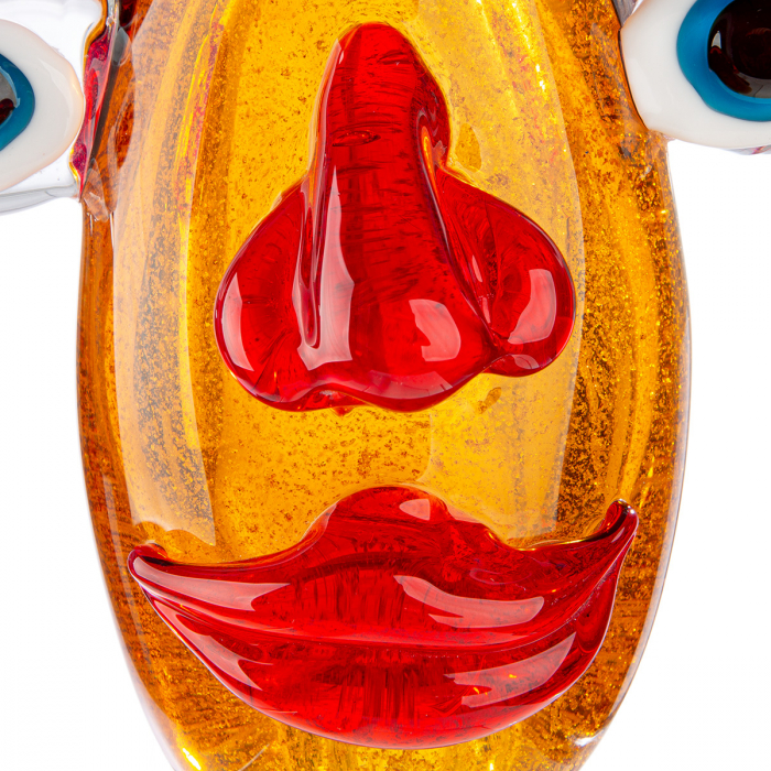 Glasart, Obiect de decor, Cap, Oculus, Sticlă, maro, PU 1, L. 10 cm, L. 15 cm, H. 24 cm [3]