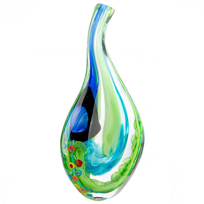 Glasart, Obiect de decor, Viridis, Sticlă, verde, PU 1, L. 9 cm, L. 18 cm, H. 38 cm [2]