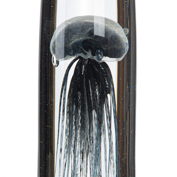 Glass Art, Obiect decorativ, Qualle, Sticlă, transparent, negru, PU 1, H 31 cm, D 10 cm [3]