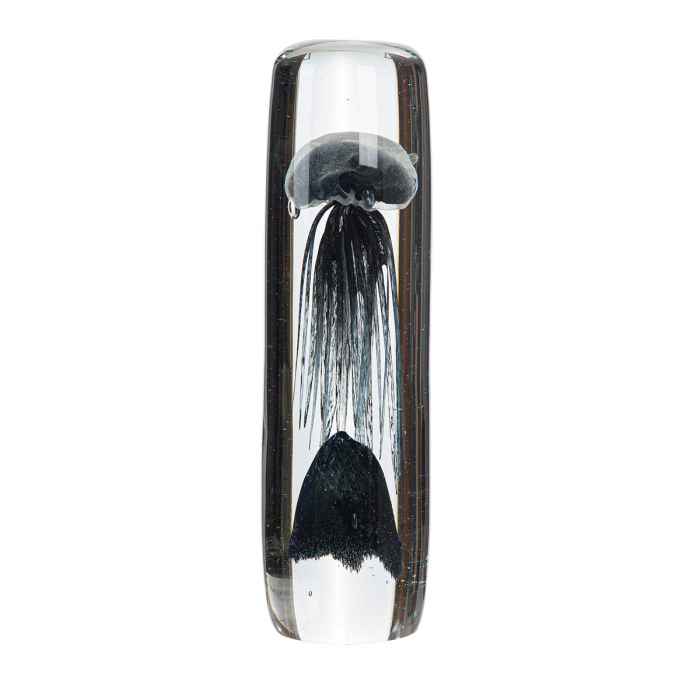 Glass Art, Obiect decorativ, Qualle, Sticlă, transparent, negru, PU 1, H 31 cm, D 10 cm [2]