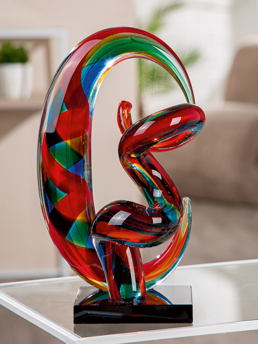 Glass Art, Sculptură, Sticlă, multicolor, PU 1, L. 15 cm, L. 17 cm, H 28 cm [5]