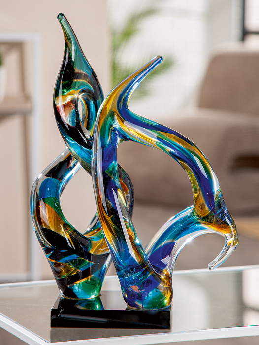 Glass Art, Sculptură, Sticlă, multicolor, PU 1, L. 16 cm, L. 21 cm, H 33 cm [5]