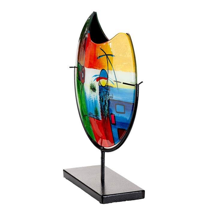 Glass Art, Vază, rotundă, Sticlă, multicoloră, PU 1, L. 10 cm, L. 33 cm, H 39 cm [2]