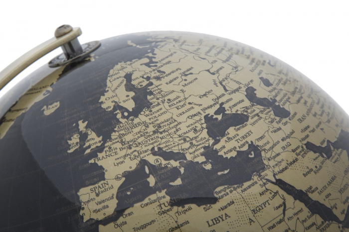 Glob, plastic/fier, negru/auriu, Ø 25X34 cm [4]