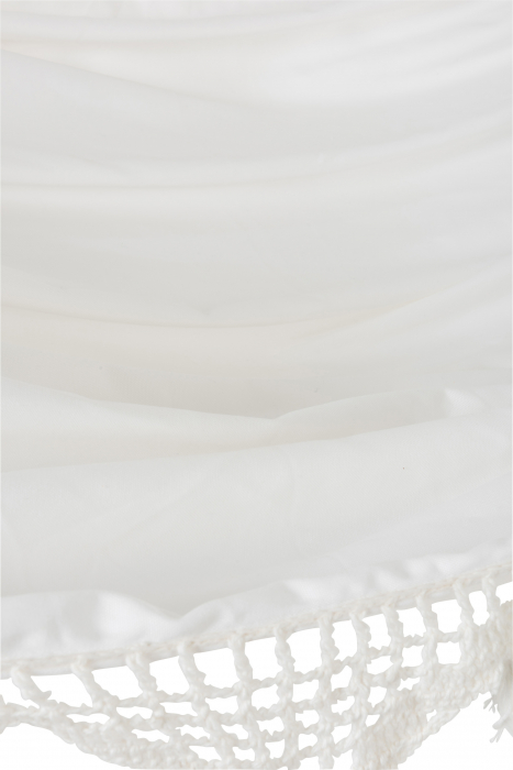 Hamac Tassel, Bumbac/Lana/Poliester, Alb, 220x130x6 cm [3]