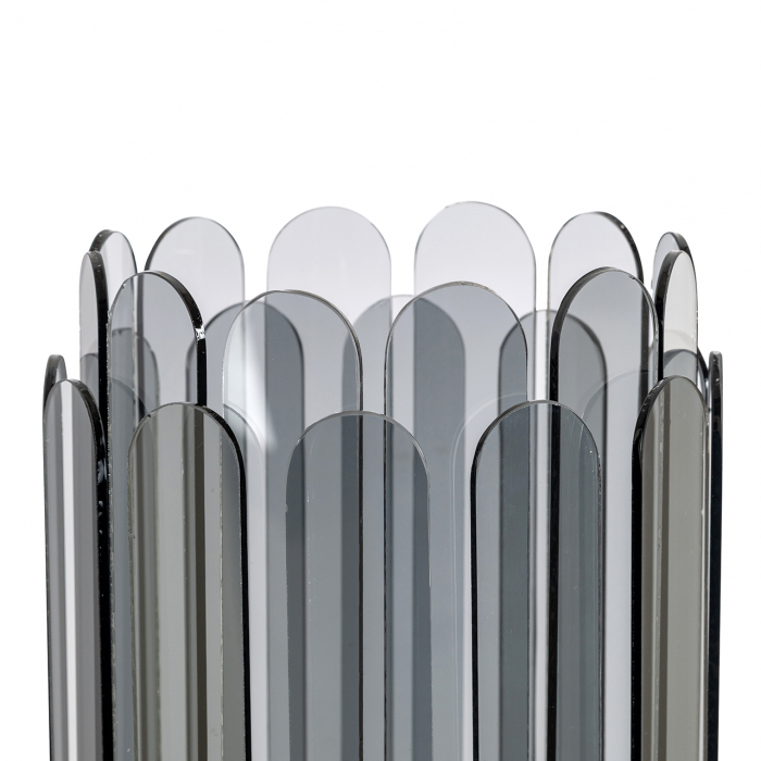 Hurricane/ Suport lumanare Daisey, mare (fum), Dims: 40.0 x 24.0 x 24.0 cm [5]