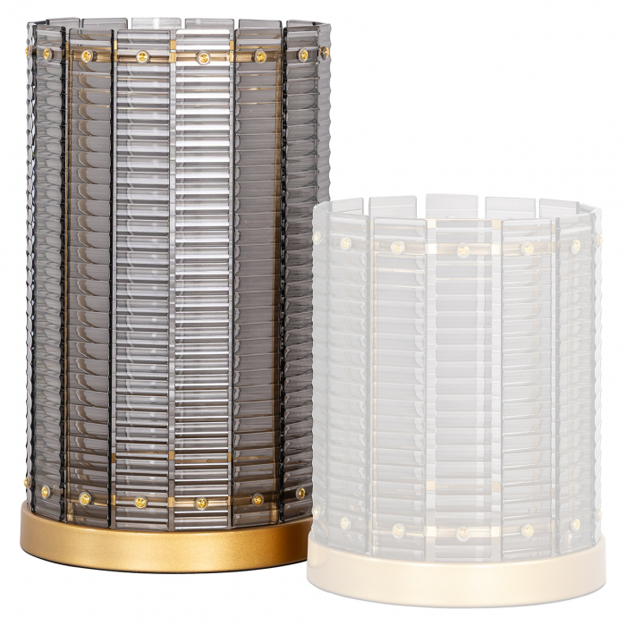 Hurricane/ Suport lumanare Daylin, mare (fum), Dims: 40.5 x 24.0 x 24.0 cm [4]