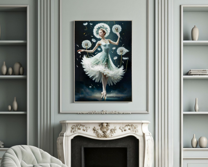 Imprimeu pe panza cu rama, Dans -b- cm 72x4x102 [6]