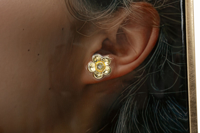 Imprimeu pe panza cu rama, Moira -a- cm 52x4x102 [4]