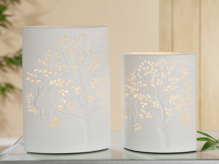 Lamp Tree/Cat, portelan, alb, 16x20x9,5 cm [2]