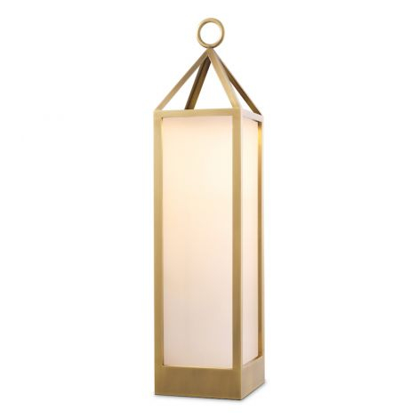 Lampa de exterior Riserva XL cu finisaj alama antica, sticla alba |L. 26 | W. 26 | H. 110 cm  [5]