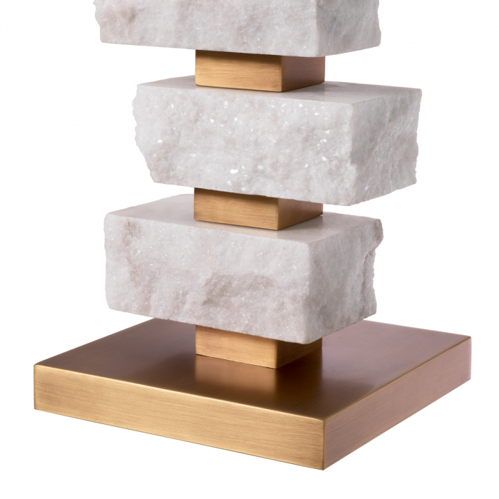 Lampă de masă, Amber L marmură brută, abajur inclus, Dims: W. 17 | max W. 35.5 | H. 89 (CM) [5]