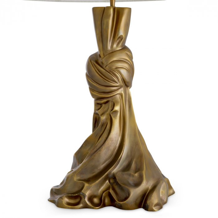 Lampă de masă, Banyan cu finisaj vintage din alamă cu abajur [7]