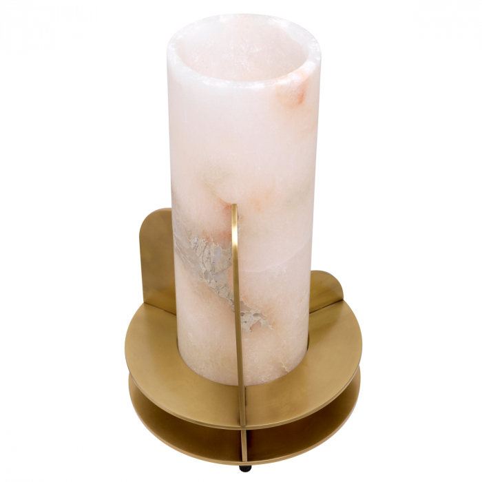 Lampă de masă, Claudel alabastru, finisaj din alamă cu aspect vintage, Dims: Ø 22 | H. 37  (CM) [3]