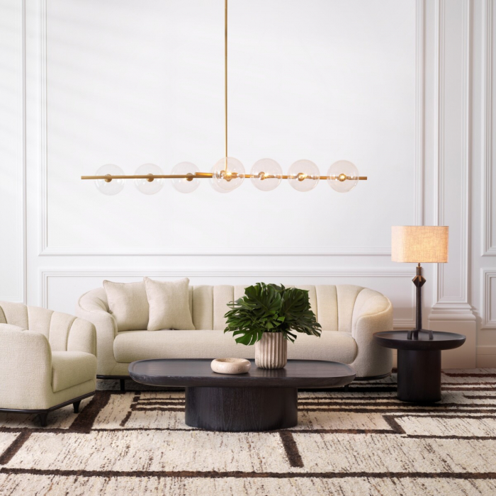 Lampă de masă, Conti, finisaj bronz, abajur inclus, Dims: W. 18 | max W. 35.5 | H. 78.5 (CM) [2]