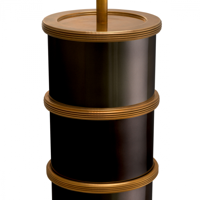 Lampă de masă, Ella, finisaj din alamă cu aspect vintage, abajur inclus, Dims: W. 13 | max W. 45 | H. 76 (CM) [5]