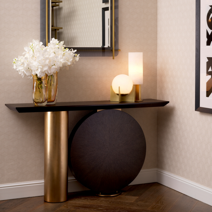 Lampă de masă, Giorgina, finisaj din alamă cu aspect vintage, Dims: Ø 14 | H. 47 (CM) [2]