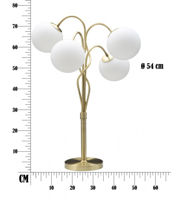 Lampa de masa GLAMY 4 surse (cm) Ø 53X74 [8]