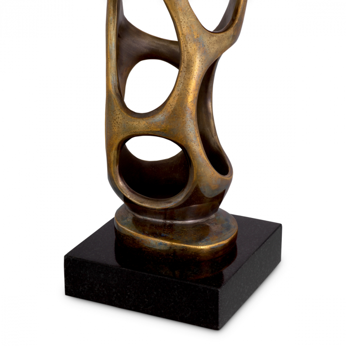 Lampă de masă, Kearny, finisaj din alamă cu aspect vintage, abajur inclus, Dims: W. 15.5 | max W. 45 | H. 78 (CM) [6]