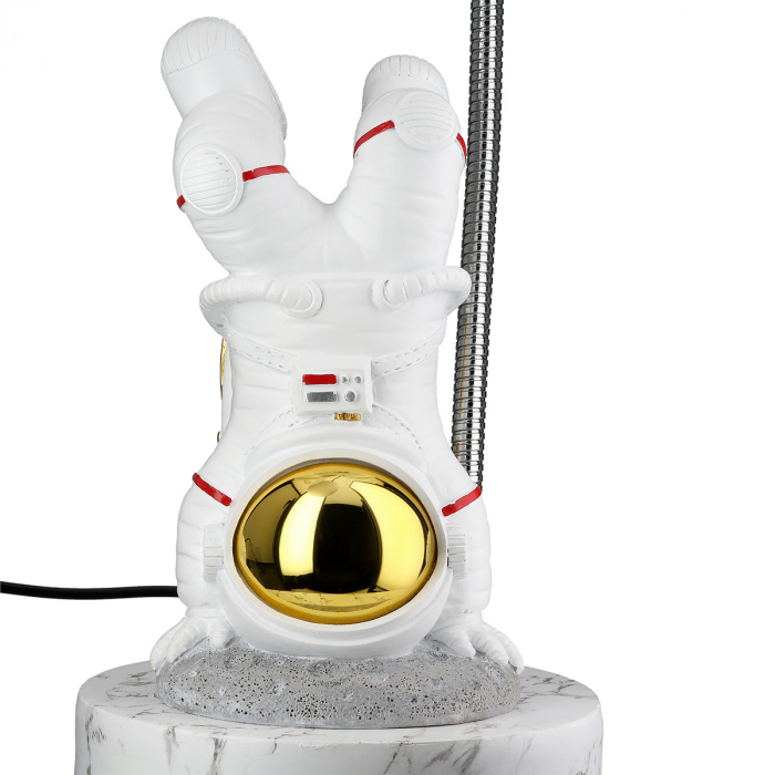 Lampa de masa (LED), Astronaut, Luna, Neil, Polyresin, alb, PU 1, L. 15 cm, L. 25 cm, H. 42 cm [4]