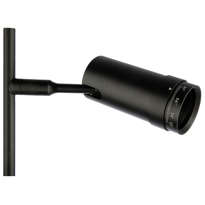 Lampă de masă (LED), cilindrică, Metal, neagră, PU 1, L. 10 cm, l. 18 cm, H 62 cm [2]