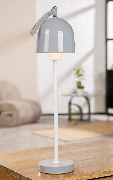 Lampă de masă (LED), Metal, gri, PU 1, H 45 cm, D 11 cm [4]