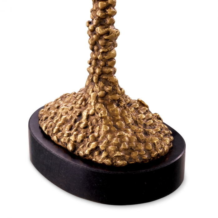 Lampă de masă, Miko, finisaj din alamă cu aspect vintage, abajur inclus, Dims: W. 14.5 | max W. 40 | H. 70 (CM) [5]