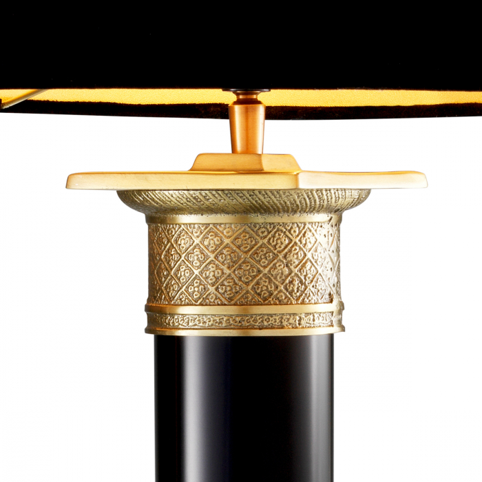 Lampă de masă, Monaco negru/finis alamă, abajur inclus, Dims: W. 18.5 | max W. 40 | H. 83 (CM) [4]