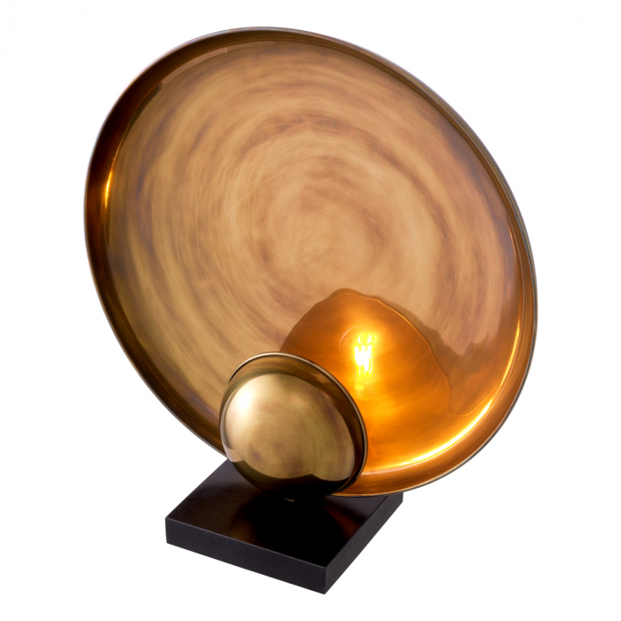 Lampă de masă, Odessa, finisaj din alamă cu aspect vintage, Dims: W. 17.5 | max W. 46 | H. 50.5 (CM) [5]