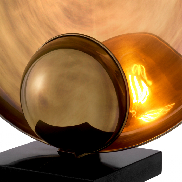 Lampă de masă, Odessa, finisaj din alamă cu aspect vintage, Dims: W. 17.5 | max W. 46 | H. 50.5 (CM) [4]