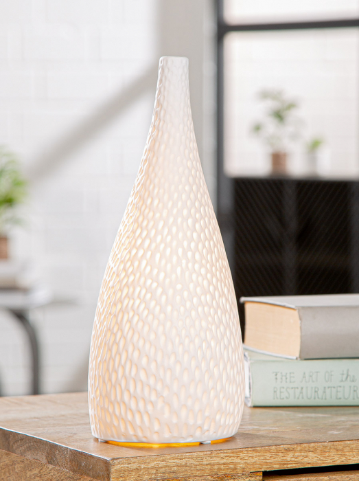 Lampă de masă, Sticlă, Porțelan, alb, PU 1, H 27 cm, D 12 cm [6]