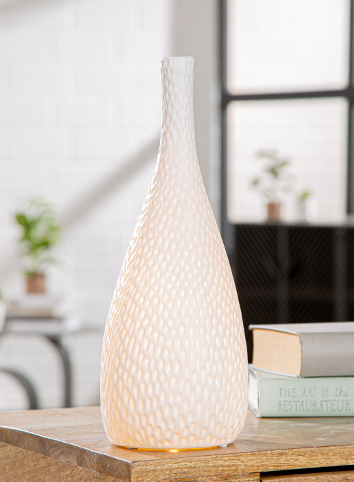 Lampă de masă, Sticlă, Porțelan, alb, PU 1, H 32 cm, D 13 cm [6]