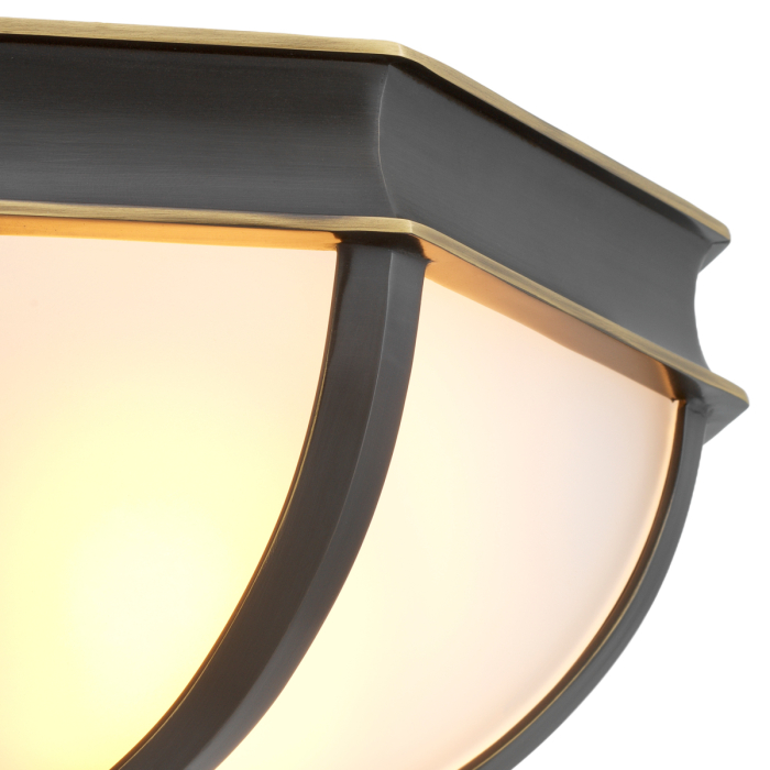 Lampa de perete Jenkins cu finisaj bronz, sticla alba |W. 33 | D. 17 | H. 14 cm  [5]