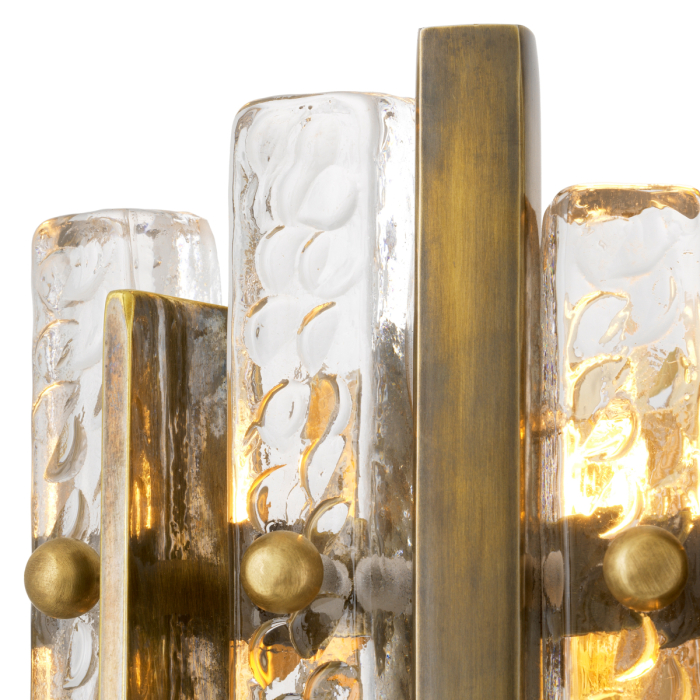 Lampa de perete Leonora cu finisaj vintage din alama |W. 21.5 | D. 12.5 | H. 44 cm  [5]