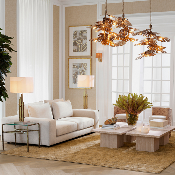 Lampa de perete Lexington Single cu finisaj alama antica si abajur din ratan |W. 14 | D. 22 | H. 27 cm  [2]