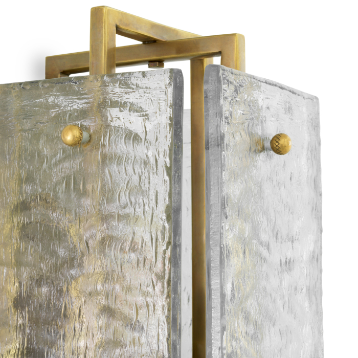 Lampa de perete Solara cu finisaj vintage din alama |W. 16 | D. 15 | H. 35 cm  [5]