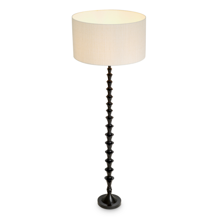 Lampa de podea Arabella cu finisaj negru pian, Abajurul este inclus |W. 17 | max W. 55 | H. 162.5 cm  [3]