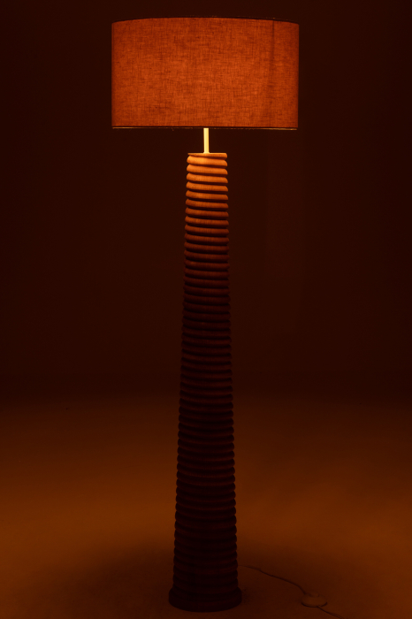 Lampa de podea, Darius, lemn de ailanthus natur/gri | L 48X l 48X H 160 cm [4]