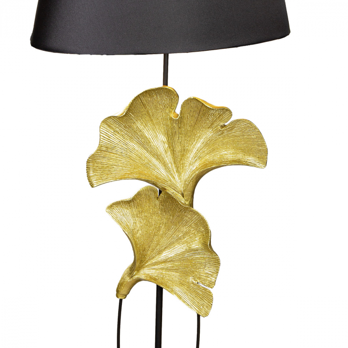 Lampă de podea, Ginkgo, Rășină sintetică, negru, PU 1, L. 30 cm, L. 50 cm, H 132 cm [3]