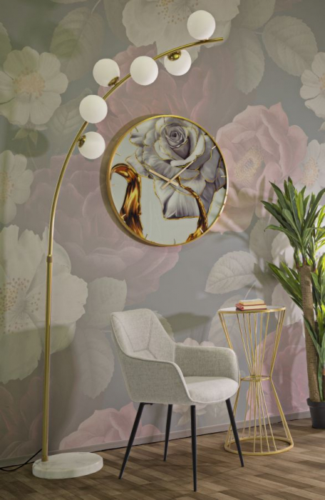 Lampa de podea Glamy Arc 6 Luci, Cm 130X45X220-246 [7]