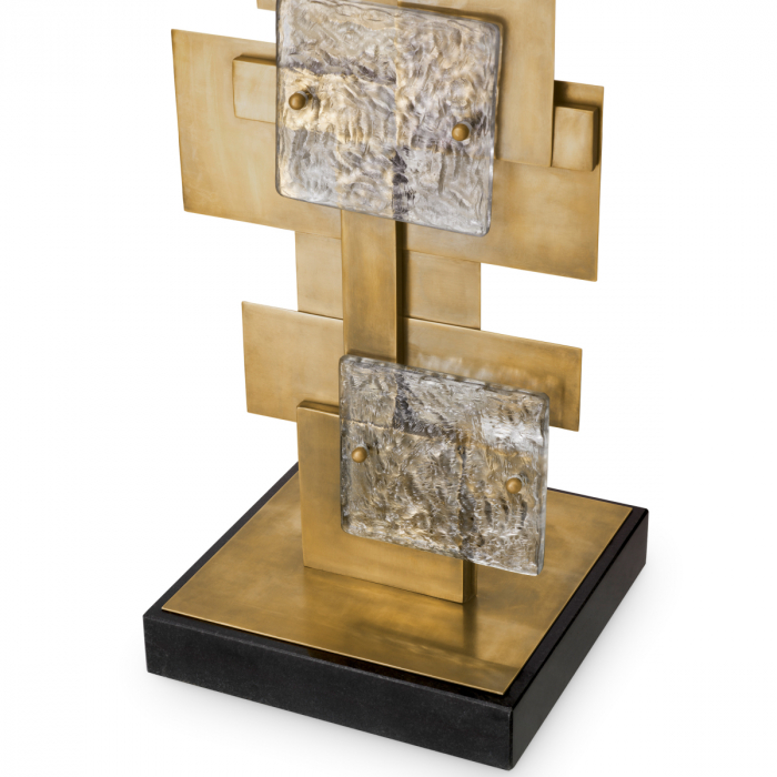 Lampă de podea Langham, finisaj din alamă cu aspect vintage, Dims: W. 28 | D. 28 | H. 166 (CM) [5]