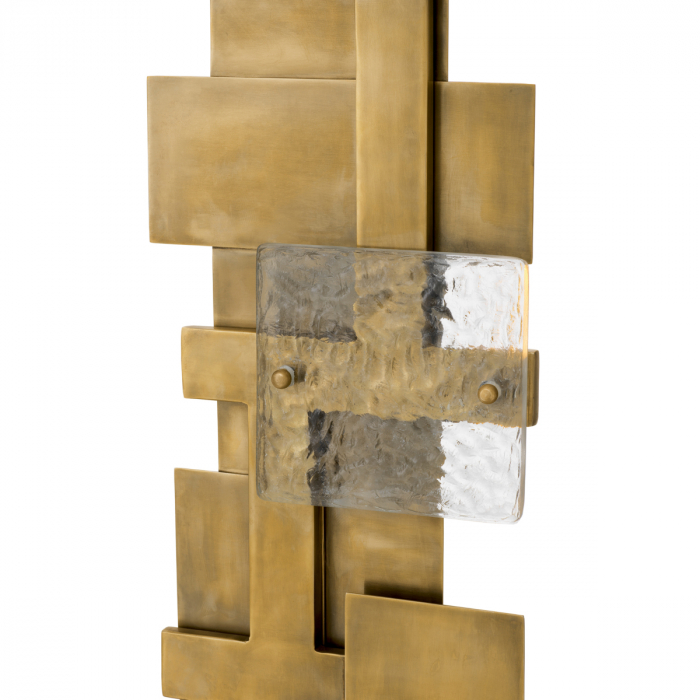 Lampă de podea Langham, finisaj din alamă cu aspect vintage, Dims: W. 28 | D. 28 | H. 166 (CM) [6]