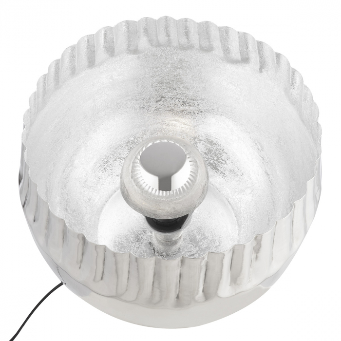 Lampă de podea, rotundă, Metal, argintie, PU 1, H 28 cm, D 26 cm [3]