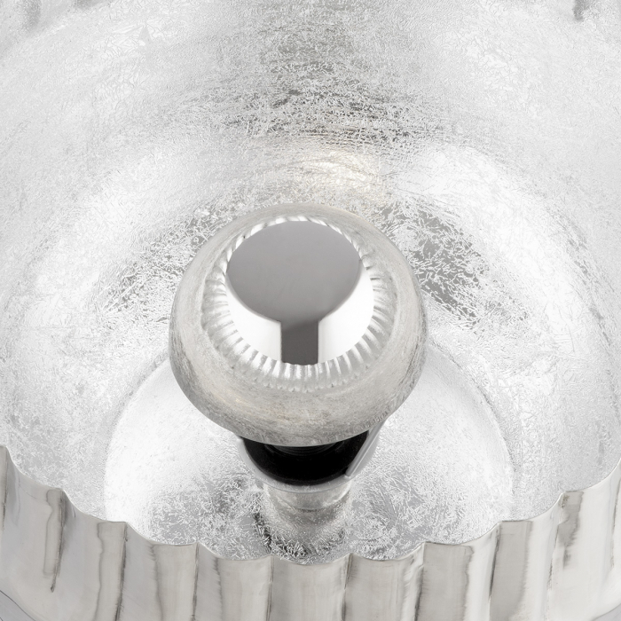 Lampă de podea, rotundă, Metal, argintie, PU 1, H 52 cm, D 44 cm [5]