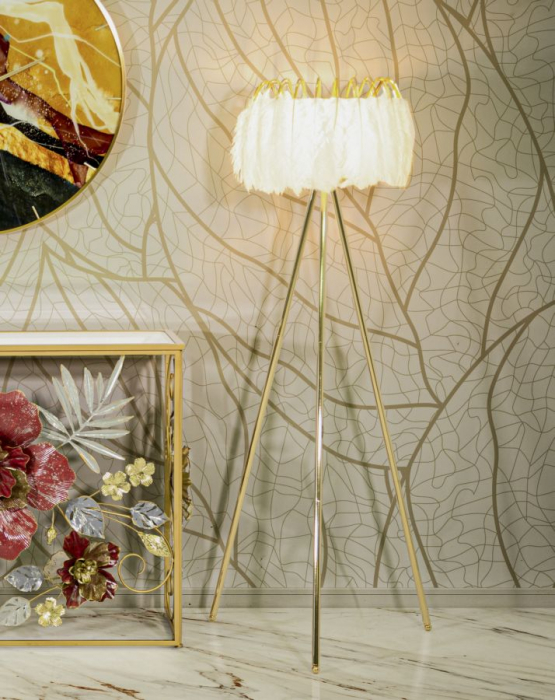 Lampa de podea Suport Pene, Cm Ø 46X147 [6]